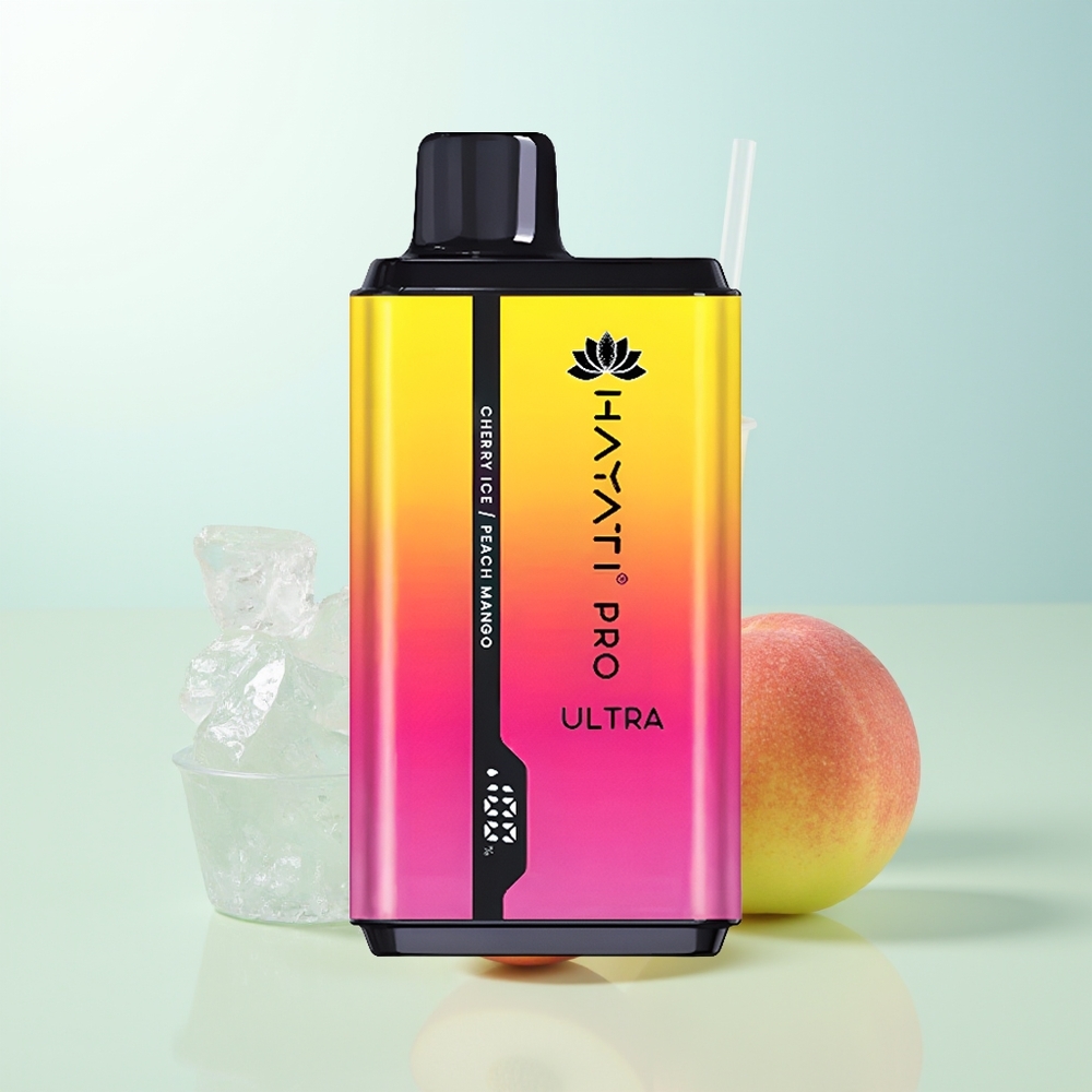 Hayati Pro Ultra 15000 Bocas Cereza Hielo Durazno Mango 850mAh 24ml 2