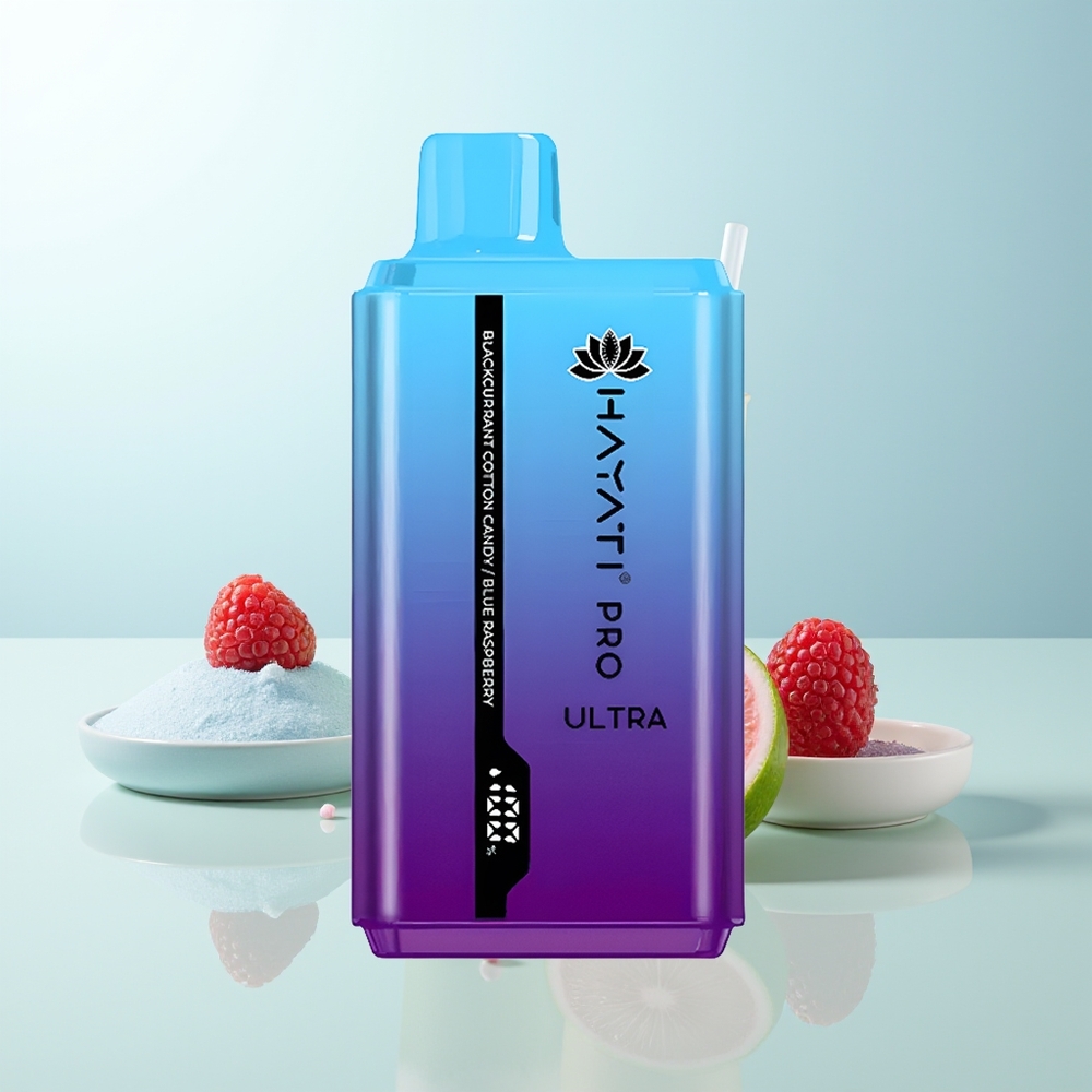 Hayati Pro Ultra 15000 Puffs Blackcurrant Algodón de Azúcar Frambuesa Azul 2 12ml 2 49 Sabores