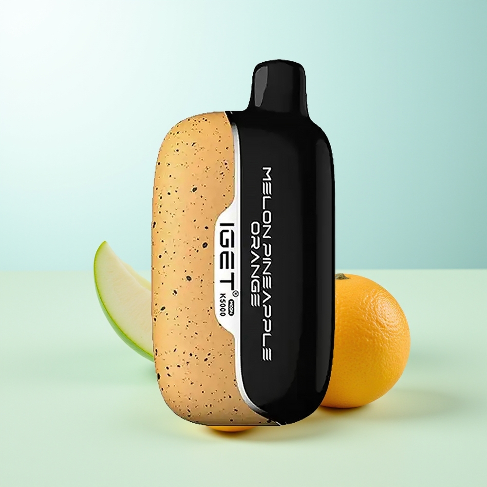 IGET Moon K5000 5000 Puffs Melón Piña Naranja PC 135 Ohm Mesh 815g 495x253x994mm