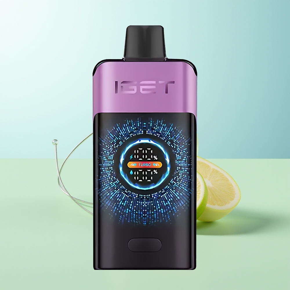 IGET ONE 12000 Puffs Desechable Vape Chupa Chups Uva con Pantalla Curva Grande y Batería de 2700 mAh