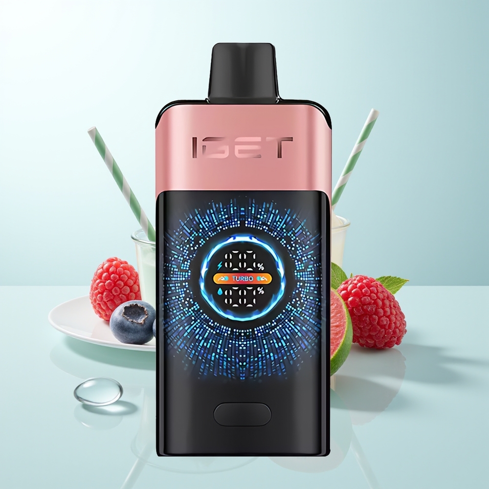 IGET ONE 12000 Puffs Vape Desechable Arándano Frambuesa Pantalla Grande Curva