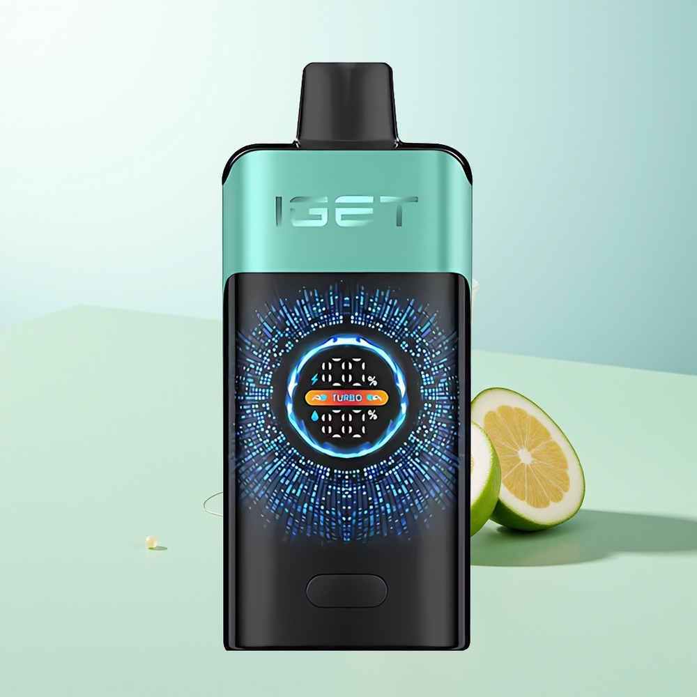 IGET ONE 12000 Puffs Vape Desechable Montaña Primavera Menta Hielo Pantalla Curva a Color Dual Mesh 2700 mAh