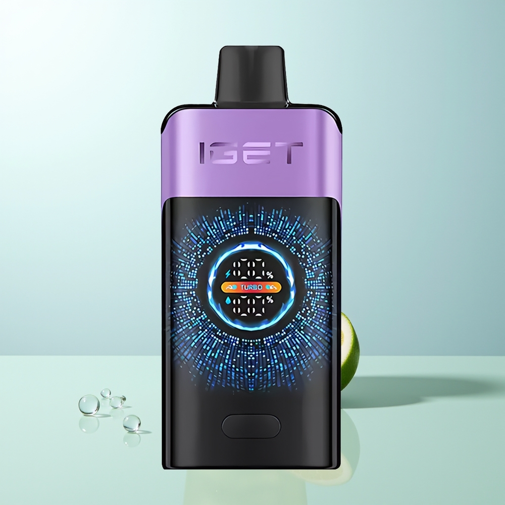 IGET ONE 12000 Puffs Vape Disposable Uva Hielo Pantalla Curva Grande 2700 mAh