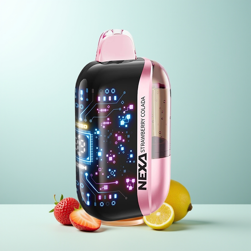 NEXA Ultra 50000 Chupadas Fresa Colada 20ml 800mah 5 09ohm Pantalla 3D Tipo-C