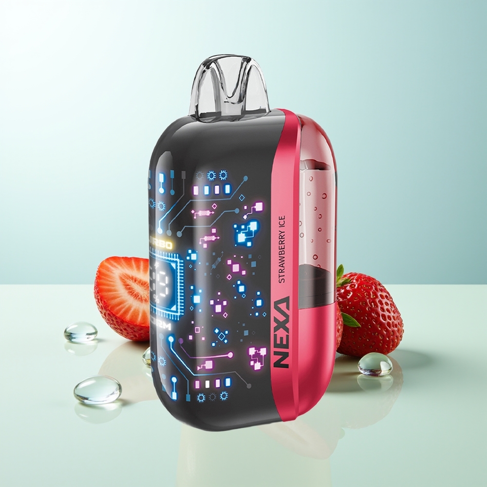 NEXA Ultra 50000 Puffs Fresa Hielo 20ml 800mAh 5 09ohm Pantalla 3D Tipo-C