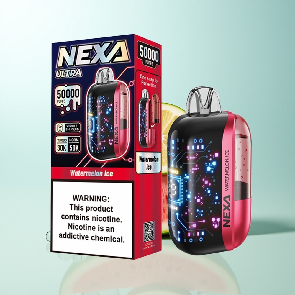 NEXA Ultra 50000 Puffs Sandía Hielo 20ml 800mAh 5 09ohm Dual Mesh Pantalla 3D Tipo-C