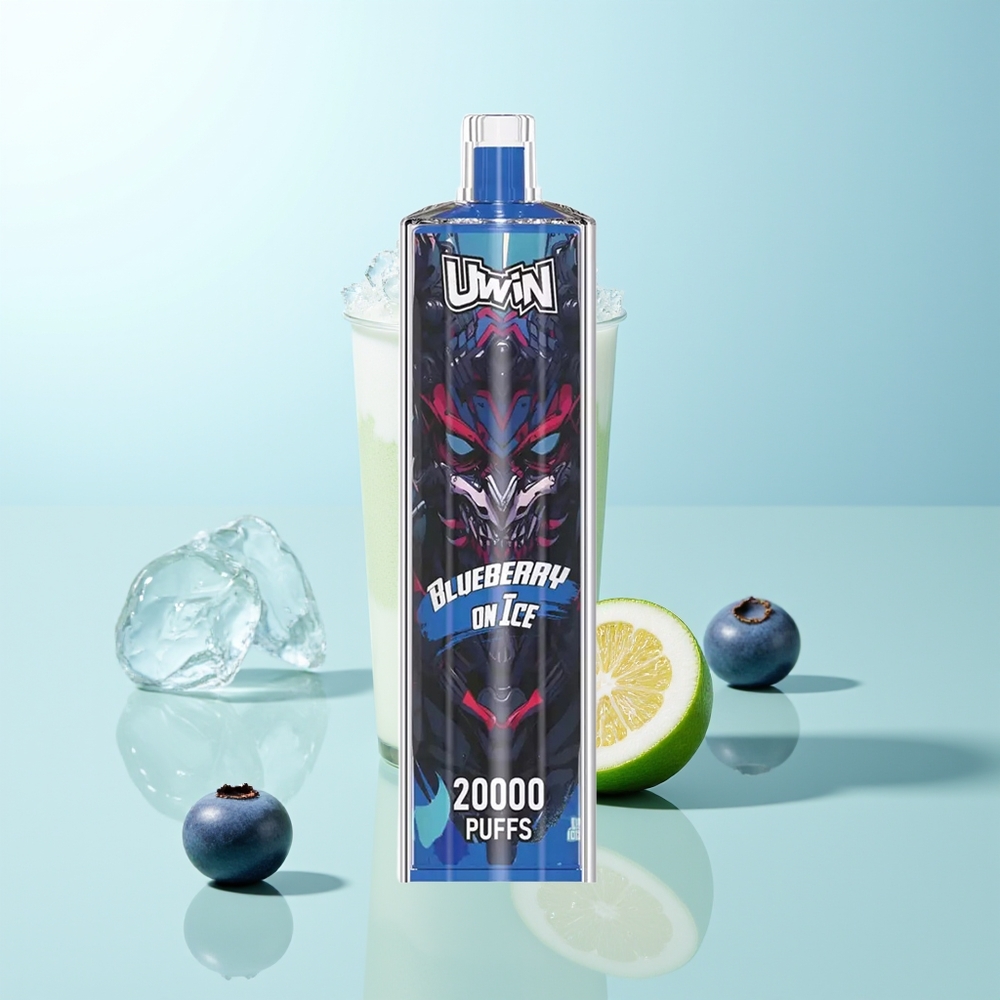 UWIN Shisha Hookah Crystal 20000 Caladas Arándanos con Hielo Recargable Malla 22ml Tipo-C 650mAh
