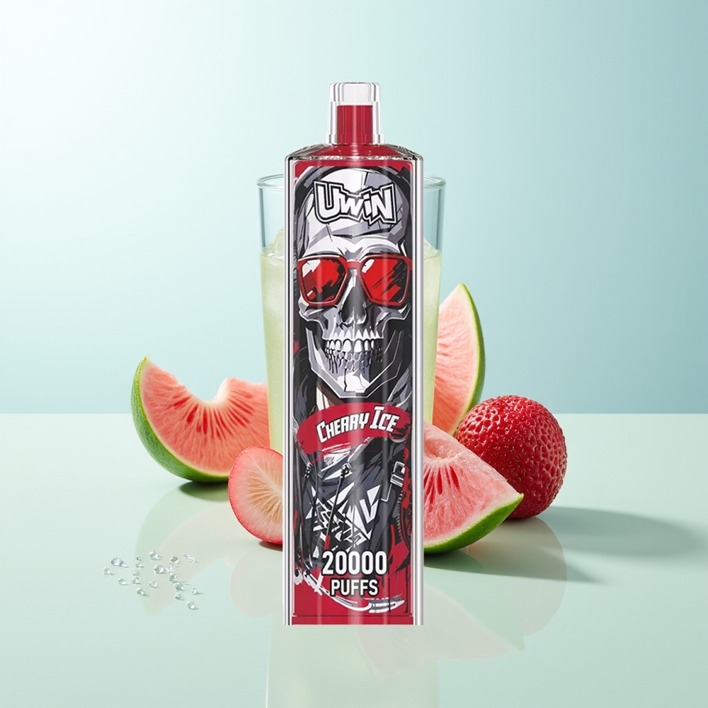 UWIN Shisha Hookah Crystal 20000 Puffs Cereza Hielo Recargable Tipo-C Malla 22ml