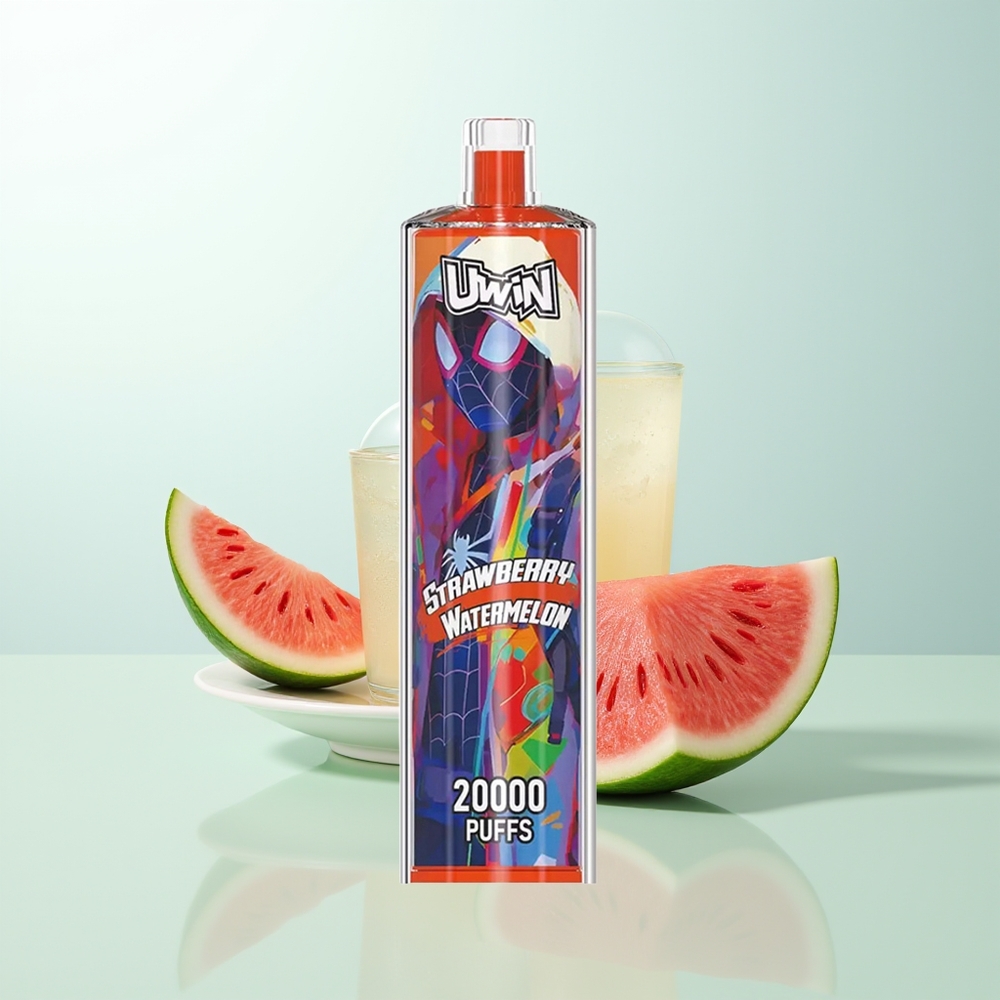 UWIN Shisha Hookah Crystal 20000 Puffs Fresa Sandía Recargable Mesh 22ml Tipo-C 650mAh DTL