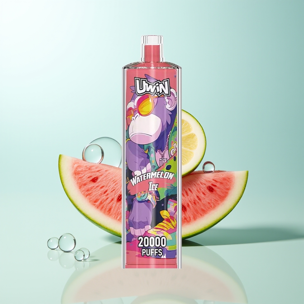 UWIN Shisha Hookah Crystal 20000 Puffs Sandía Hielo Mesh Coil 22ml Tipo-C