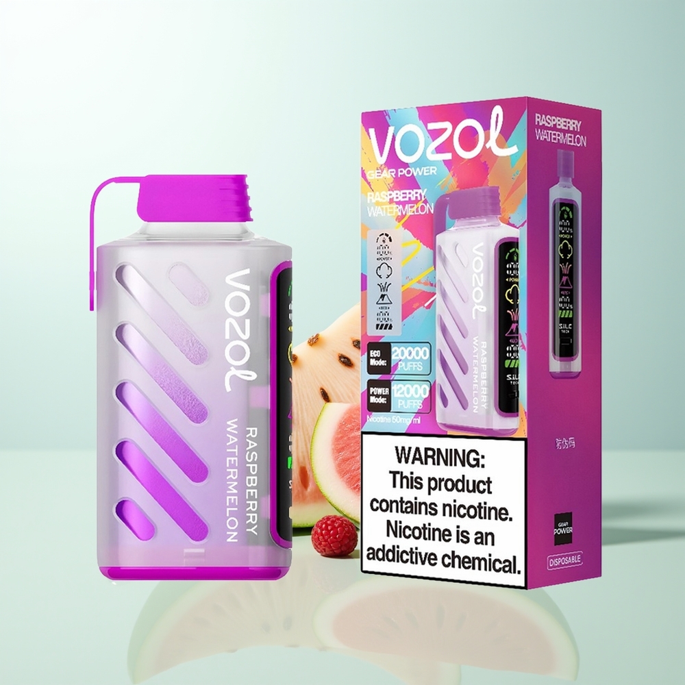 VOZOL Gear Power 20000 Puffs Frambuesa Sandía Dual Mesh 20mL 5