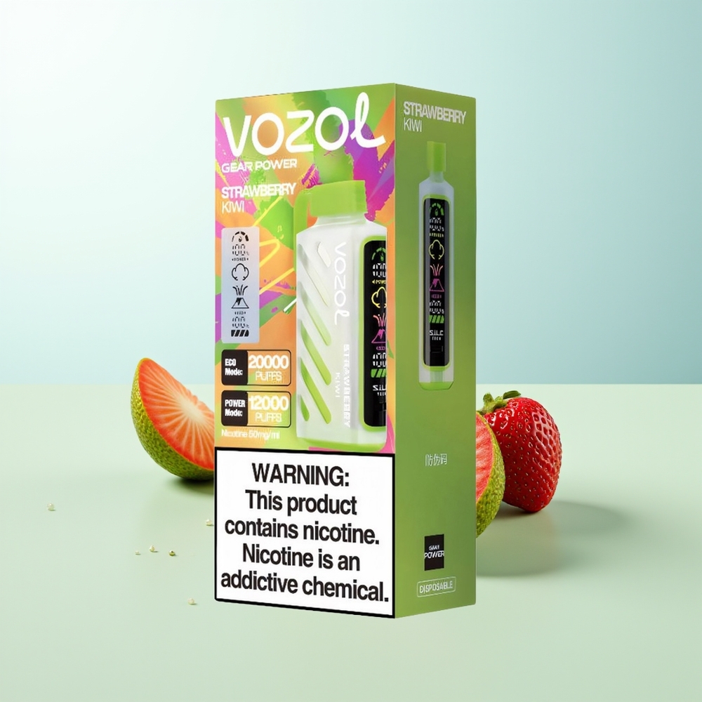 VOZOL Gear Power 20000 Puffs Fresa Kiwi Dual Mesh Coil 20mL 5 Nic