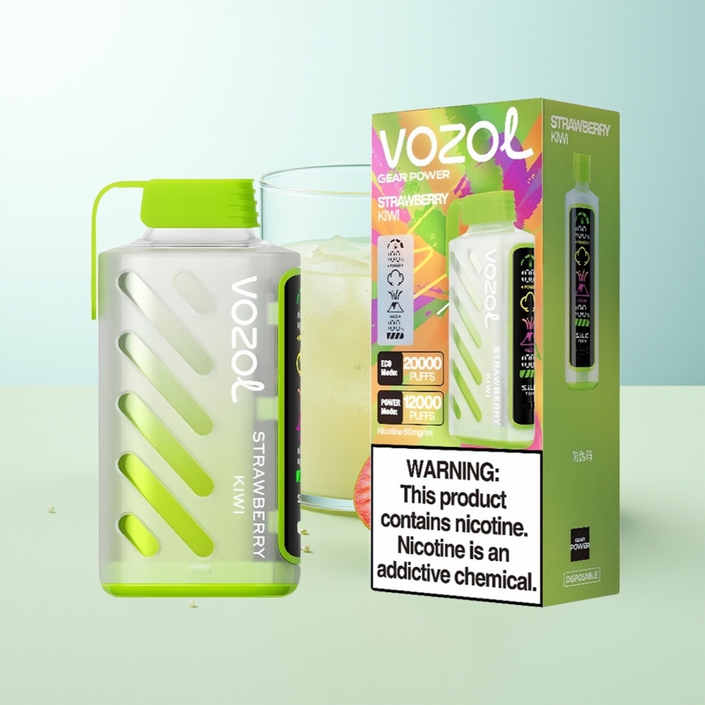 VOZOL Gear Power 20000 Puffs Fresa Kiwi Dual Mesh Coil 20mL 5 Nic
