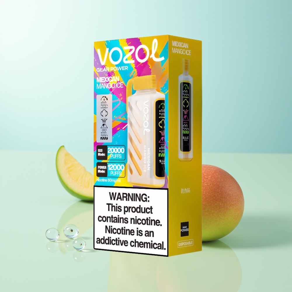 VOZOL Gear Power 20000 Puffs Mango Mexicano Helado Dual Mesh Coil 20mL 5 Nic