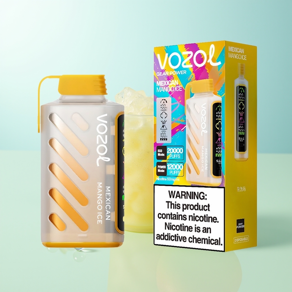 VOZOL Gear Power 20000 Puffs Mango Mexicano Helado Dual Mesh Coil 20mL 5 Nic