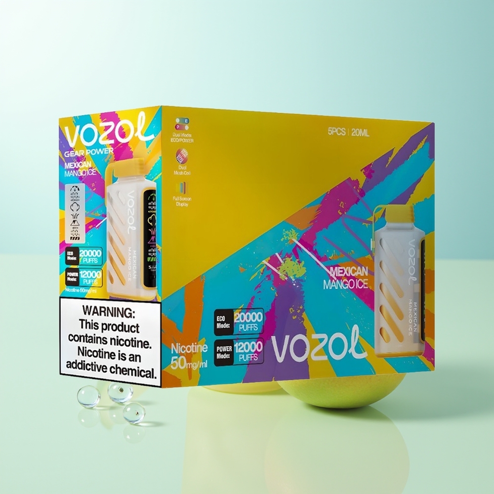 VOZOL Gear Power 20000 Puffs Mango Mexicano Helado Dual Mesh Coil 20mL 5 Nic