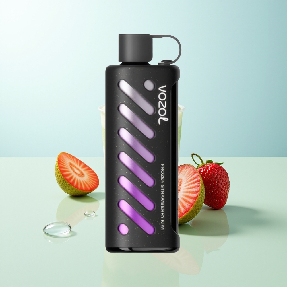 VOZOL Gear Shisha 25000 Puffs Fresa Congelada y Kiwi Doble Malla SiLC Tech 5mg
