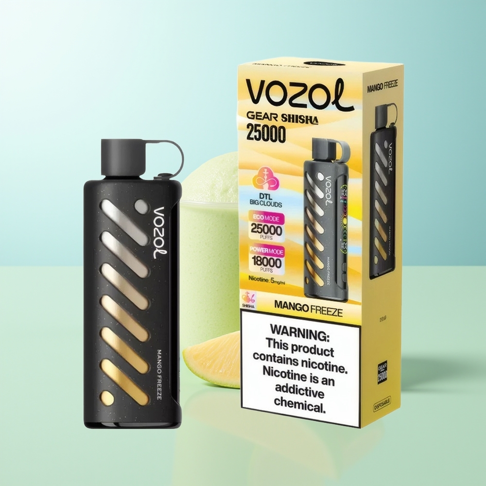 VOZOL Gear Shisha 25000 Puffs Mango Congelado SiLC Tech Dual Mesh 5mg/ml 1000mAh