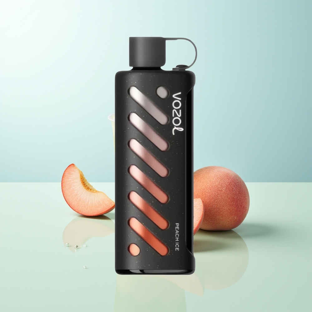 VOZOL Gear Shisha 25000 Puffs Melocotón Hielo Doble Malla SiLC Tech 1000mAh 5mg/ml