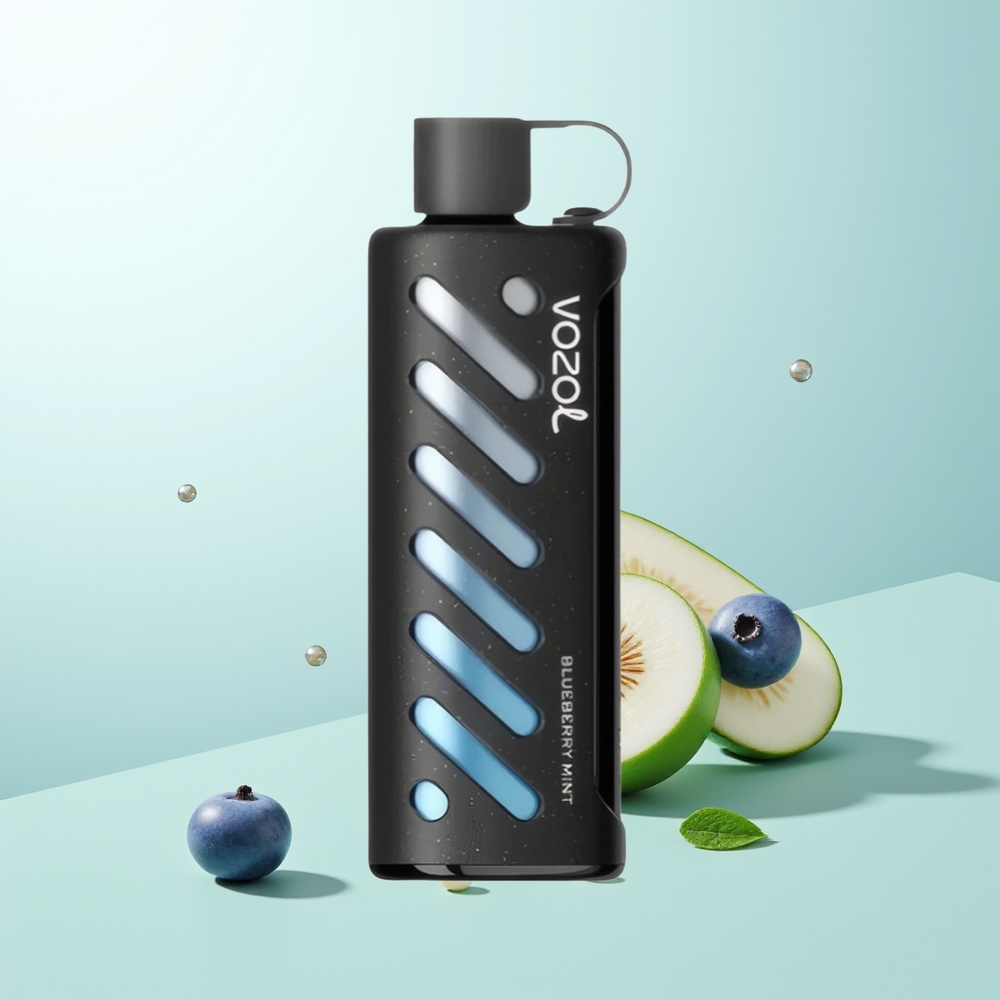 VOZOL Gear Shisha 25000 Puffs Menta Arándano Dual Mesh SiLC Tech 1000mAh 5mg/ml
