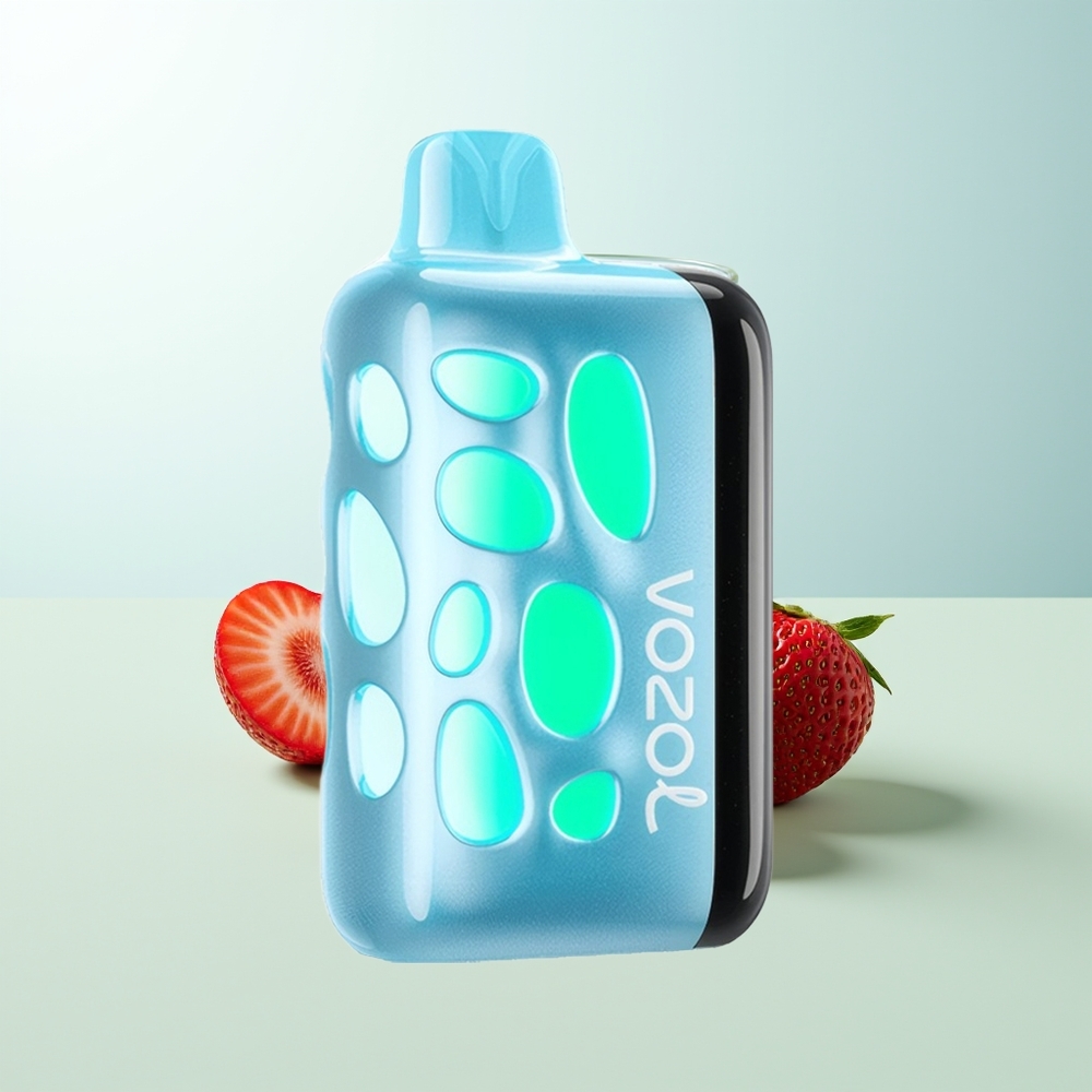 VOZOL RAVE 40000 Disposable Vape Cereza Fresa Diseño Vibrante 270° Modo Fiesta Sincronizado Carga Rápida 80 en 20 Min Animación Eclipse Vapeo 20/50mg/ml Batería 1000mAh