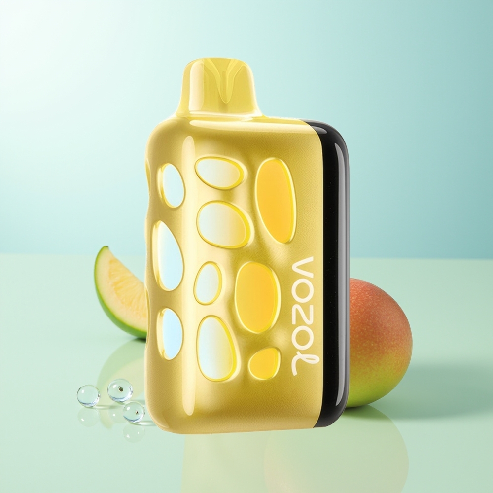 VOZOL RAVE 40000 Disposable Vape Mangó Hielo Diseño Vibrante 270° Modo Fiesta Sincronizado Carga Rápida 80 en 20 Minutos Animación Eclipse Vapeo