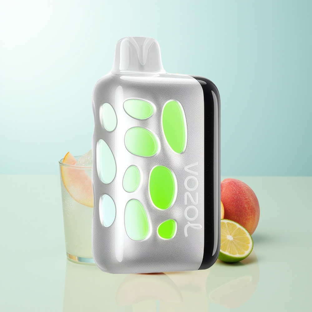 VOZOL RAVE 40000 Melocotón Frambuesa Limonada 270 Grados Diseño Vibrante Modo Fiesta Sincronizado Eclipse Animación Vapeo 20/50mg/ml 1000mAh