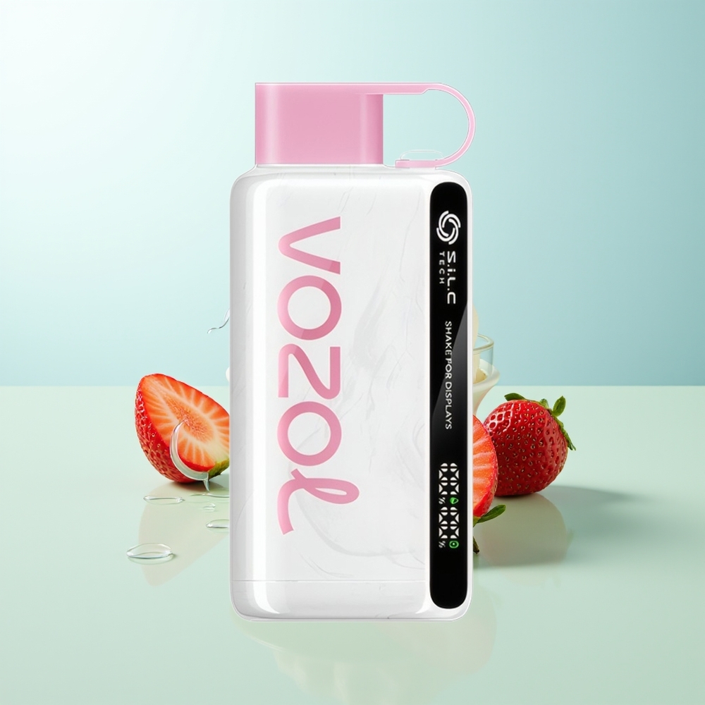 VOZOL STAR 9000/12000 Vape Desechable Fresa Crema SiLC TECH Carga Rápida 30