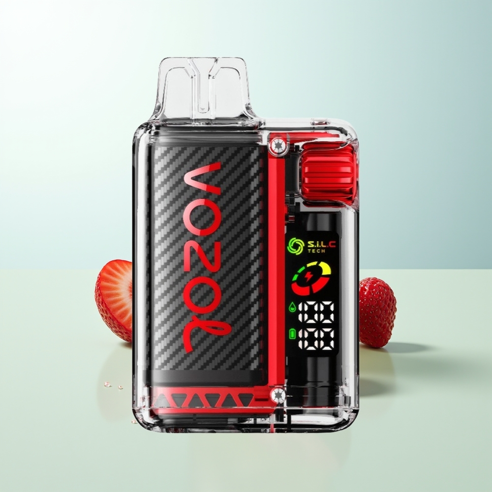 VOZOL Vista 20000 Puffs Vape Recargable Fresa Frambuesa Cereza con Batería 650mAh Pantalla OLED y Coil Dual Mesh SiLC Tech