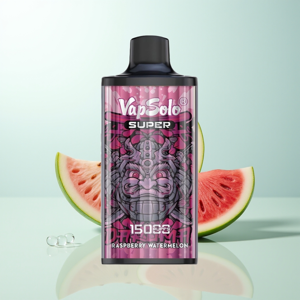 Vapsolo Super 15000 Bocados Frambuesa Sandía 40ml 850mAh Tipo-C