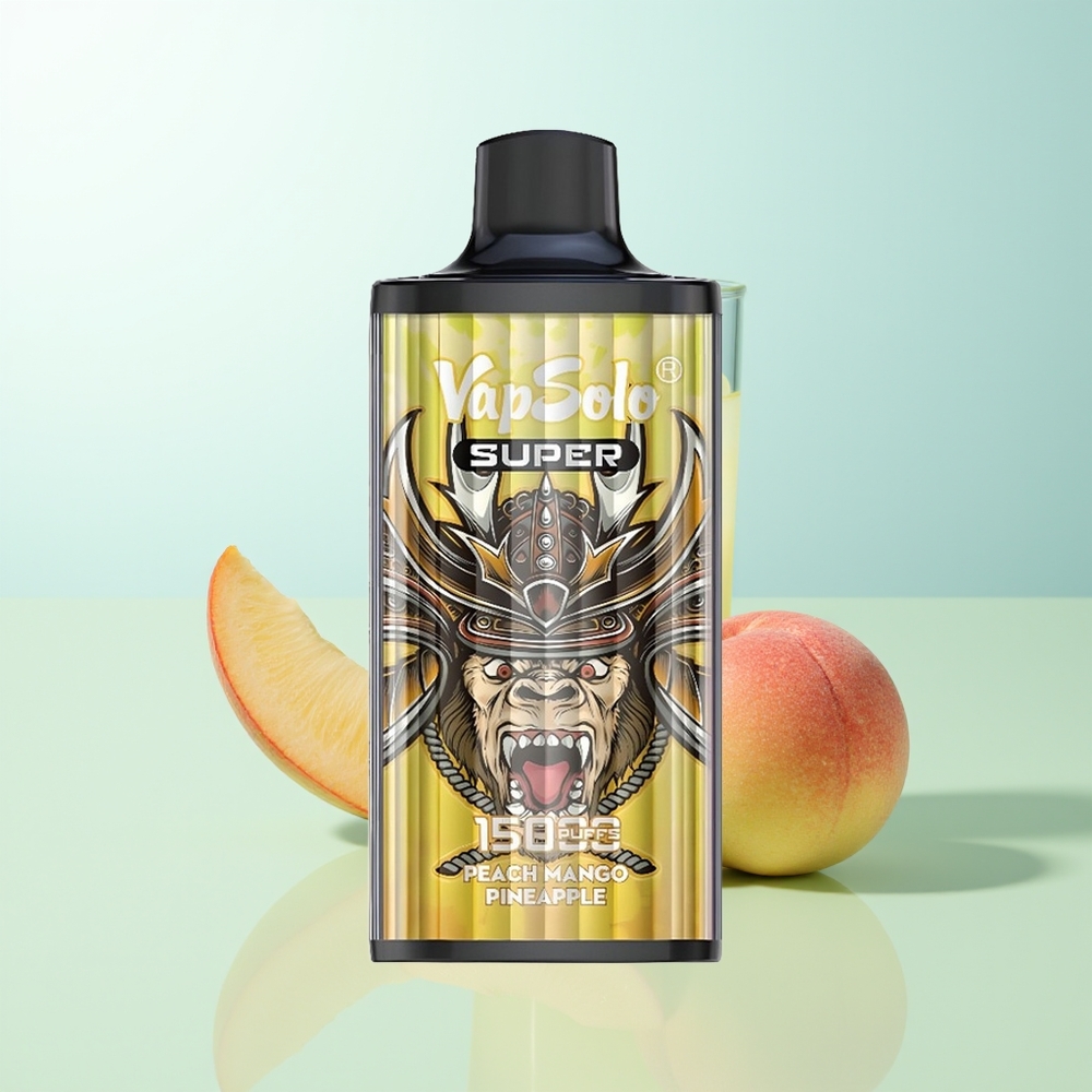 Vapsolo Super 15000 Bocas Melocotón Mango Piña 40ml 850mah Tipo-C