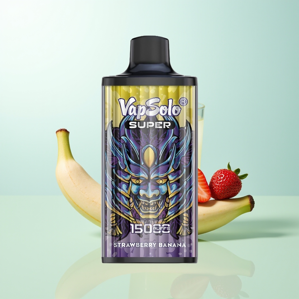 Vapsolo Super 15000 Puffs Fresa Plátano 40ml 850mah Malla Tipo-C