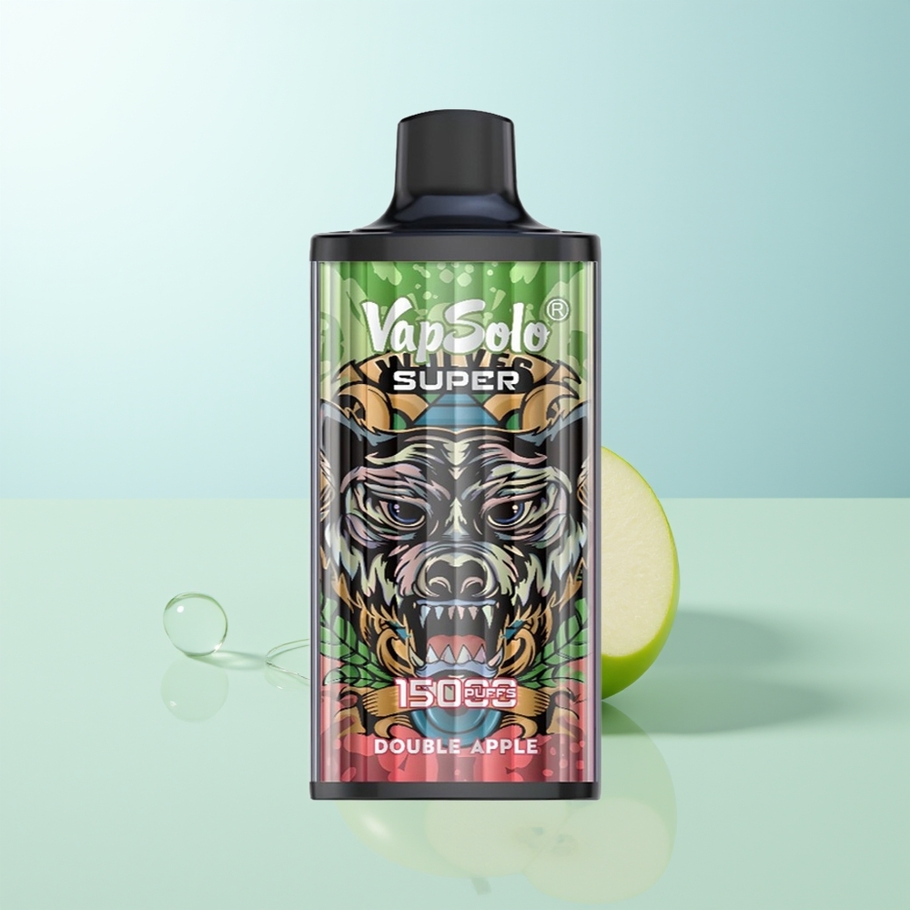 Vapsolo Super 15000 Puffs Vape Doble Manzana 40ml 850mah Tipo-C