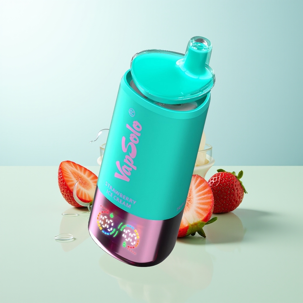 Vapsolo Triple 30000 Puffs Fresa Helado 40ml 3 Tanques Tipo-C