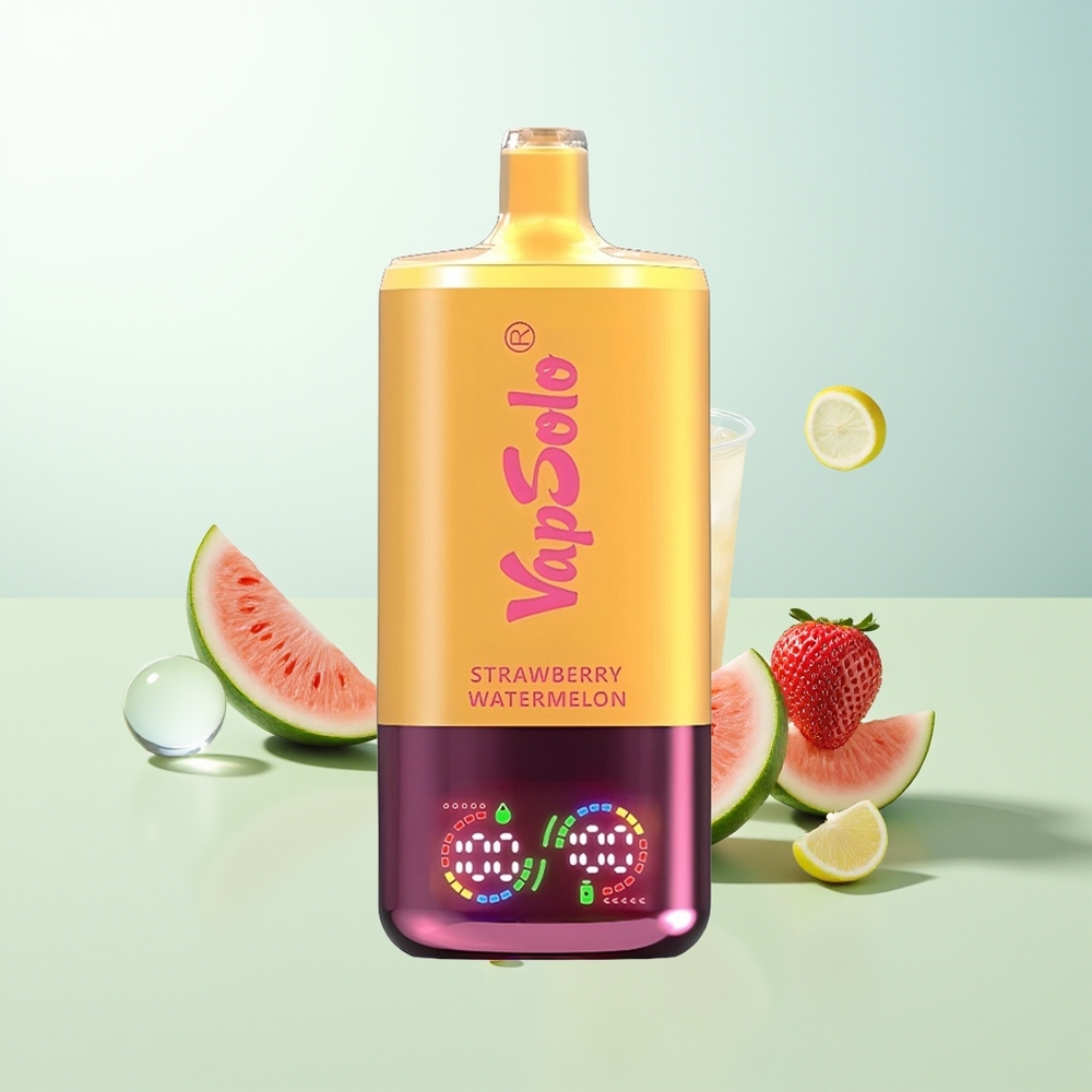 Vapsolo Triple 30000 Puffs Fresa Sandía  Melocotón Limón 40ml 3 Tanques Tipo-C