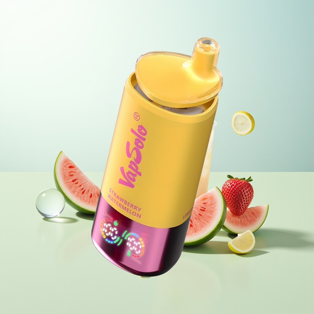 Vapsolo Triple 30000 Puffs Fresa Sandía  Melocotón Limón 40ml 3 Tanques Tipo-C
