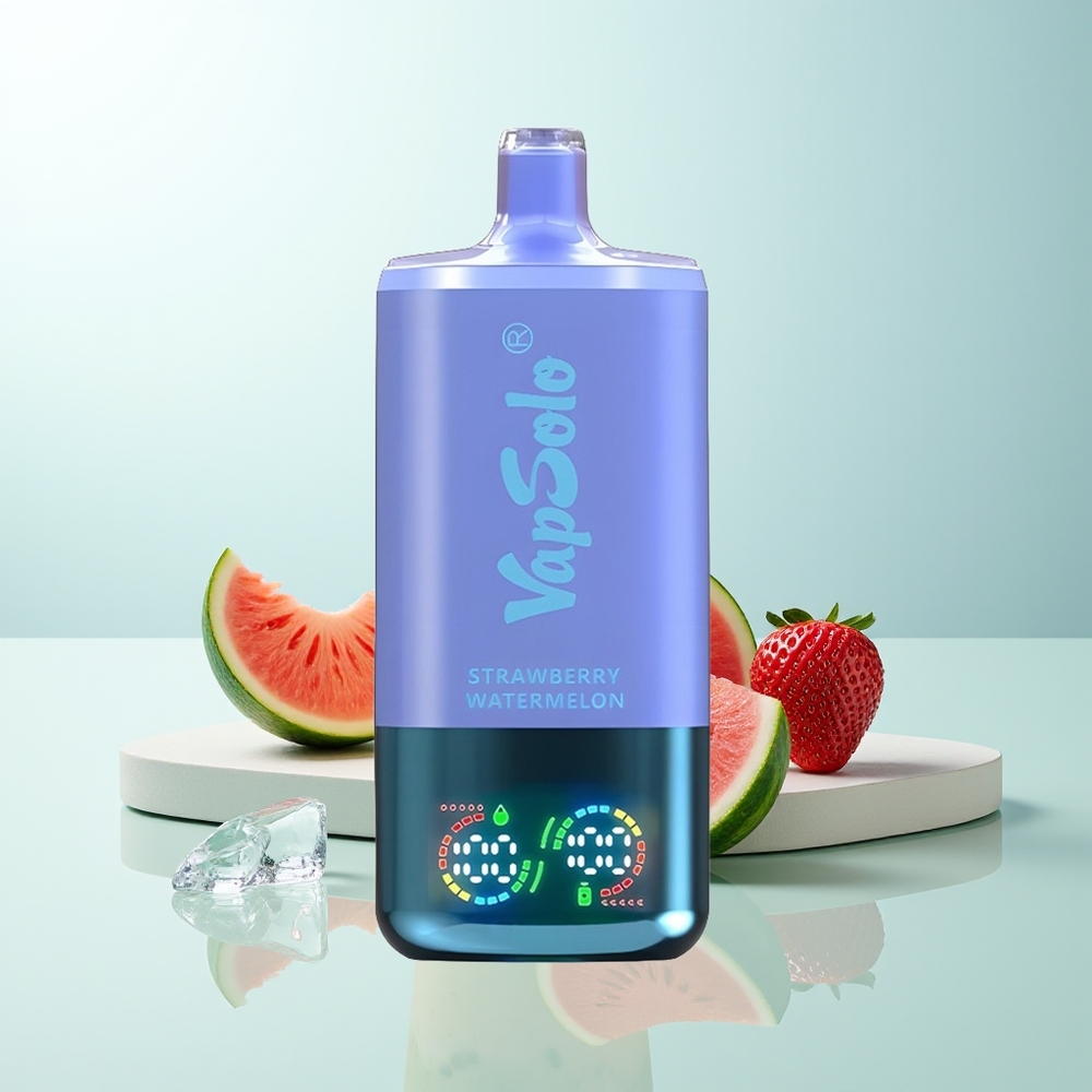 Vapsolo Triple 30000 Puffs Vape Desechable Fresa Sandía  Arándano Hielo 40ml 3 Tanques Tipo-C