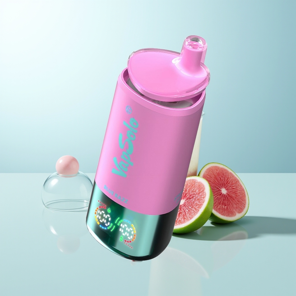 Vapsolo Triple 30000 Puffs Vape Dispositivo Azul Arándano con 40ml de Líquido 3 Tanques y Carga Tipo-C
