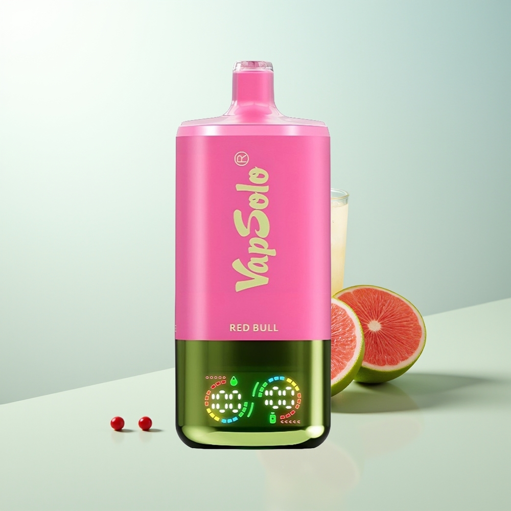 Vapsolo Triple 30000 Puffs Vape Toro Rojo con 40ml de Líquido 3 Tanques y Puerto Tipo-C