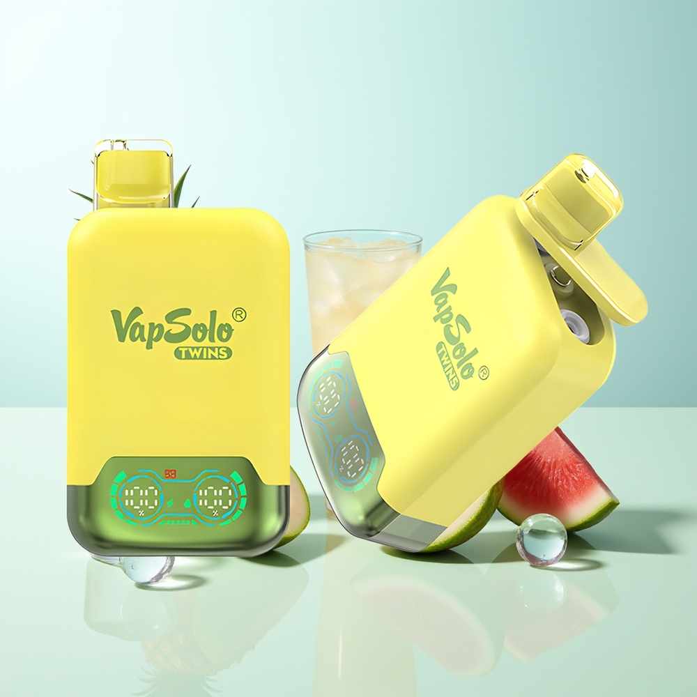 Vapsolo Twins 20000 Puffs 40ml 2 Tanques Piña Coco  Sandía Hielo Tipo-C