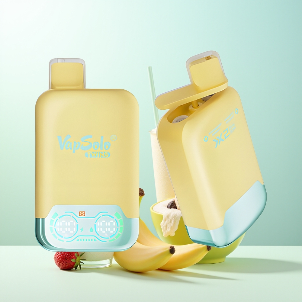 Vapsolo Twins 20000 Puffs 40ml Piña Coco  Fresa Banana Tipo-C