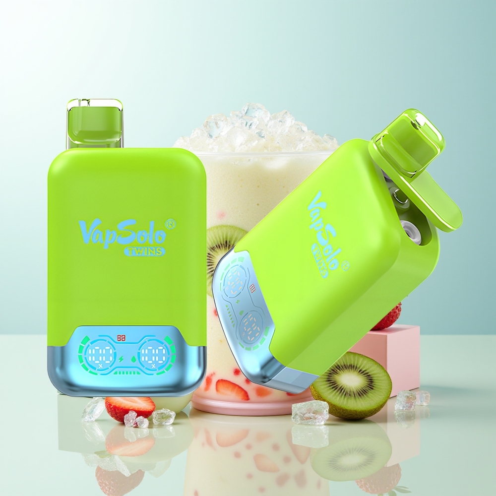 Vapsolo Twins 20000 Puffs Fresa Kiwi  Fresa Frambuesa Cereza Hielo con 40ml de E-Líquido y Tipo-C