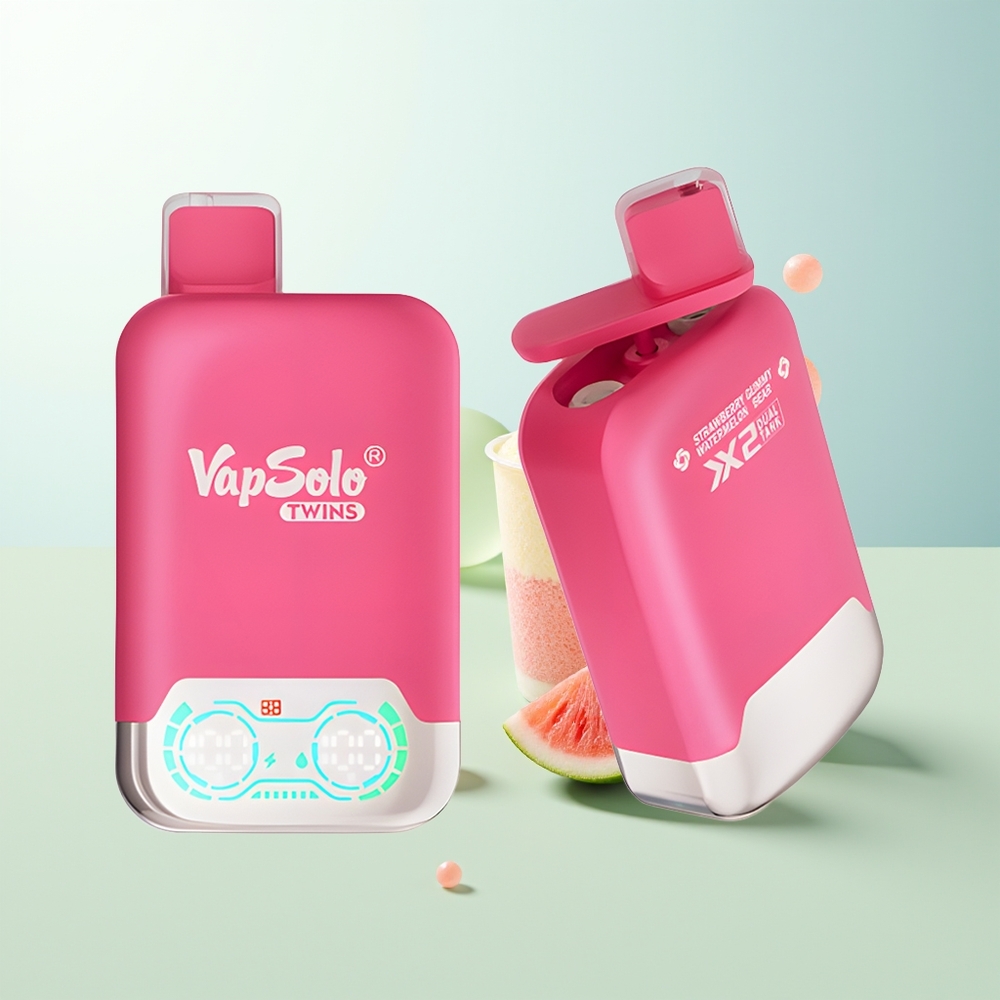 Vapsolo Twins 20000 Puffs Fresa Sandía  Osito de Goma 40ml 2Tanques Tipo-C