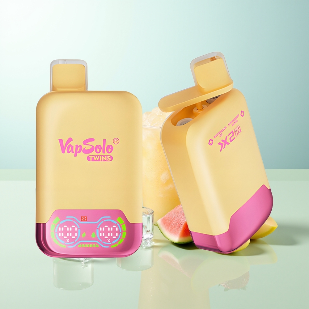 Vapsolo Twins 20000 Puffs Sandía Helada  Fresa Mango Dual Tank Tipo-C