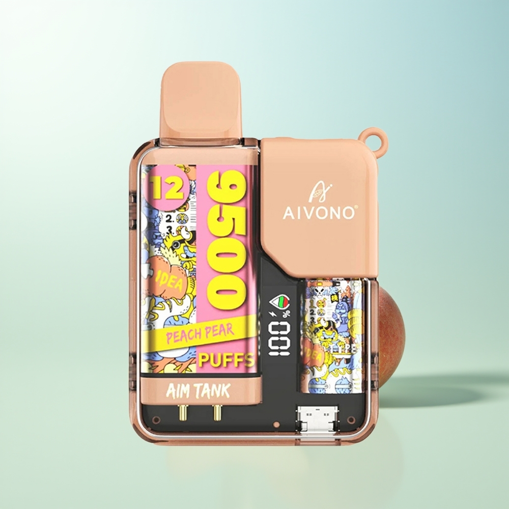 Aivono AIM-TANK 9500 Puffs Melocotón Pera 18ml LCD 650mAh
