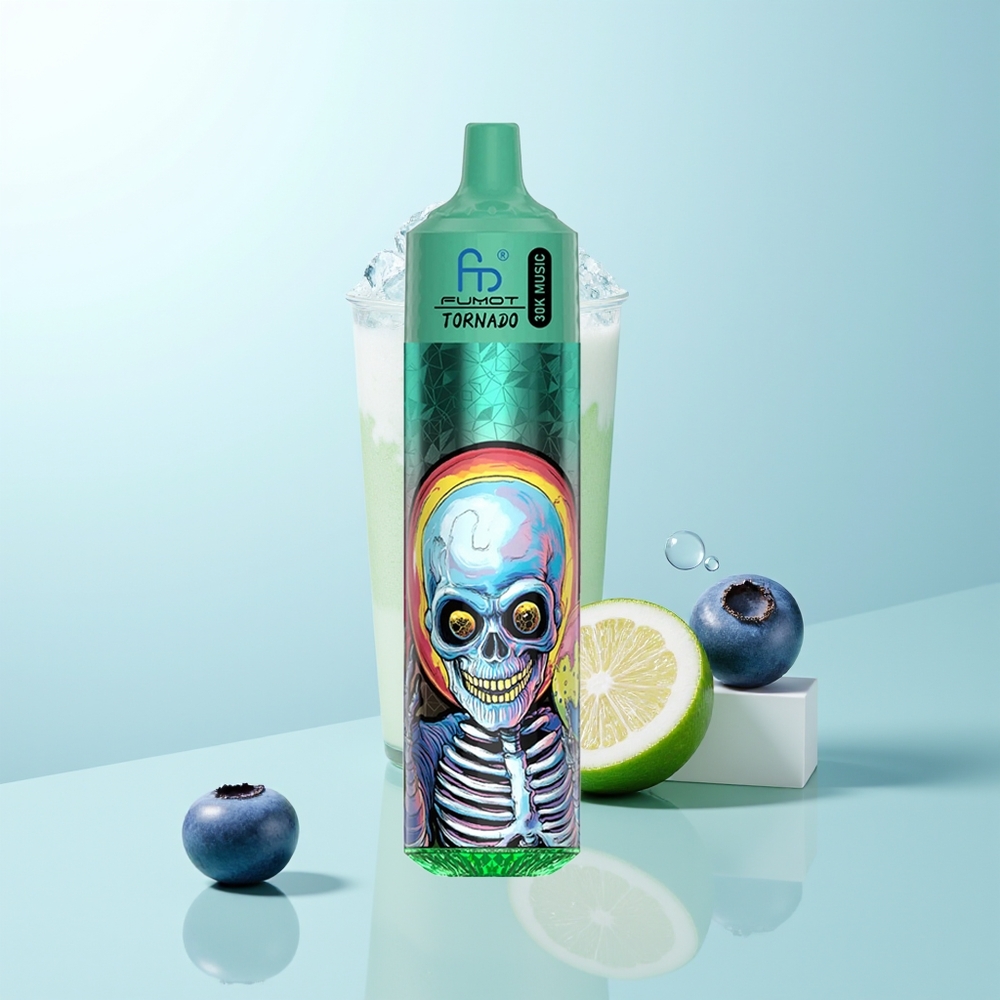 Fumot RandM Tornado 30000 Bocados Arándano Hielo 30mL 5% 1.0 Ohm 600mAh LED
