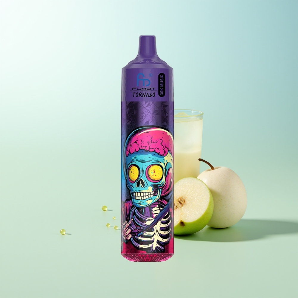 Fumot RandM Tornado 30000 Bocanadas Triple Manzana con Pantalla LED y Batería Recargable