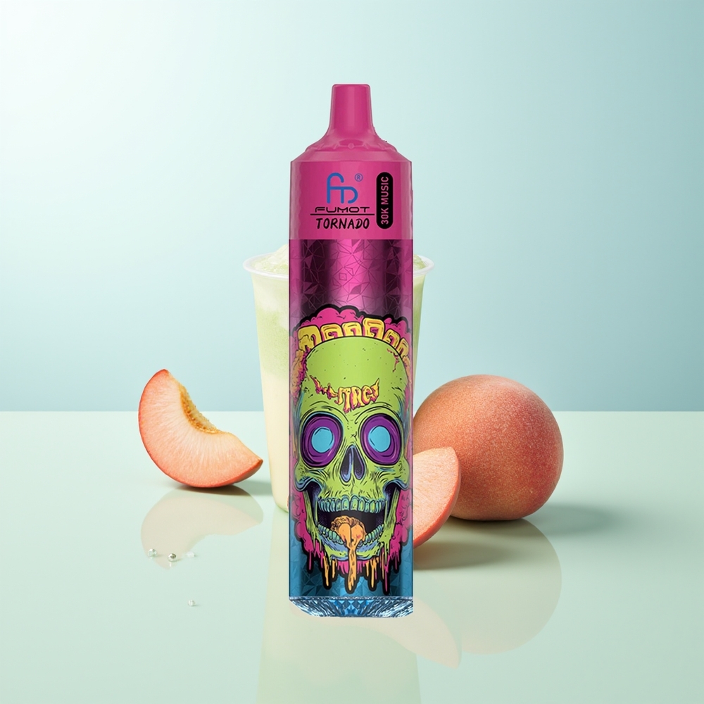 Fumot RandM Tornado 30000 Chupadas Durazno Hielo 30mL 5% 600mAh LED