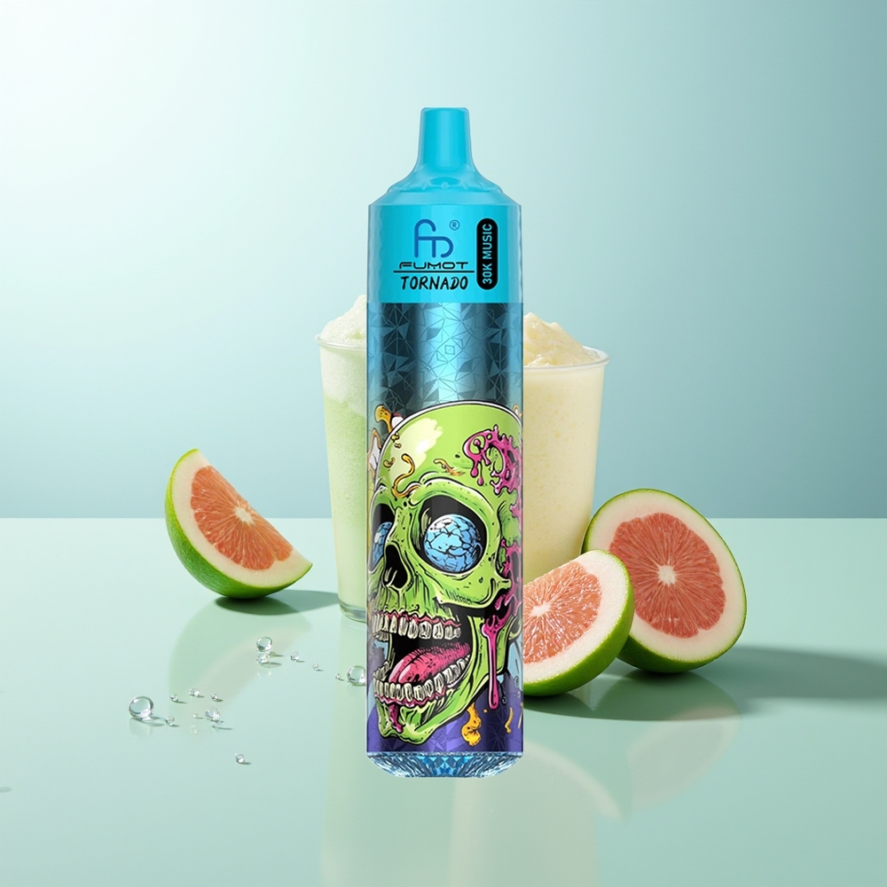 Fumot RandM Tornado 30000 Chupadas Hielo Negro con Pantalla LED y Batería Recargable