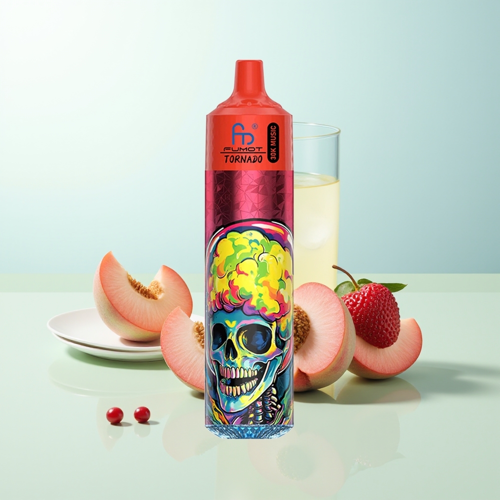 Fumot RandM Tornado 30000 Chupadas Melocotón Bayas 30mL 5% LED